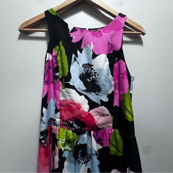 Vince Camuto Floral High Neck Maxi Dress Size 6 - Picture 3 of 11